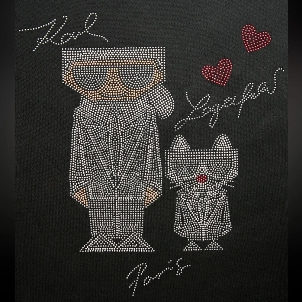 NWT Super cute CHOUPETTE AND KARL EMBELLISHED SCARF from KARL LAGERFELD PARIS.